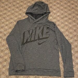 Childrens Gray Nike Dri-fit Pullover Hoodie